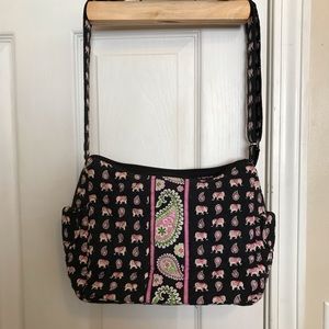 Vera Bradley Shoulder Handbag Pink Elephants